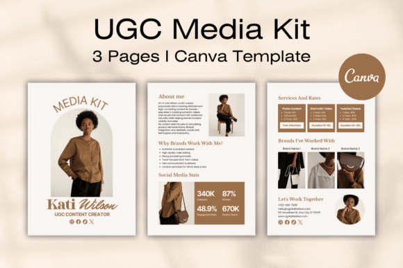 Download UGC Media Kit Canva Template - Media kit Collection