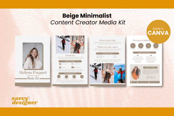 Download Content Creator Media Kit Canva Template - Media kit Collection
