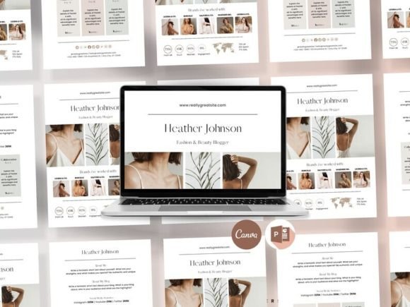 Download 2 Page Media Kit Canva Template, Instagram - Media kit Collection