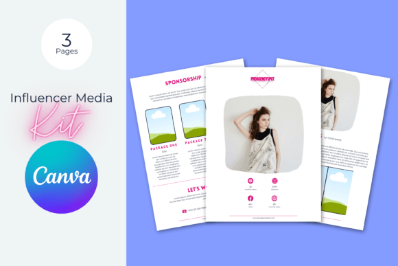 Download Influencer Media Kit Template Canva - Media kit Collection