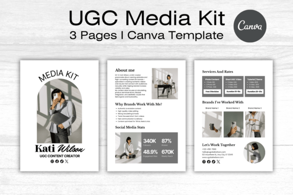 Download UGC Media Kit Canva Template - Media kit Collection